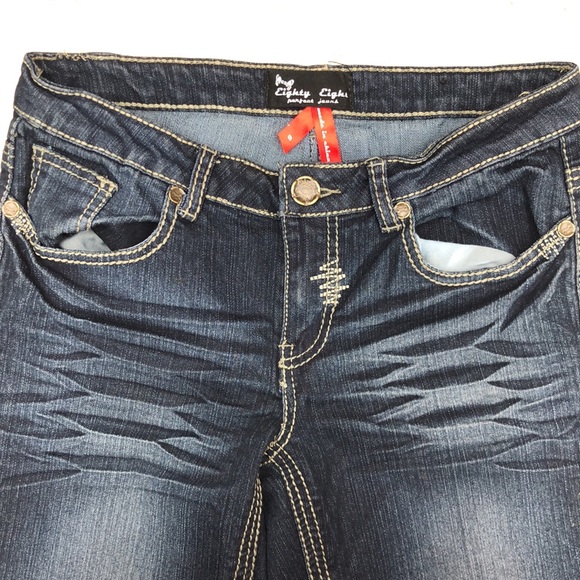 EIGHTY EIGHT Dark Blue Crop Jeans - Picture 3 of 10